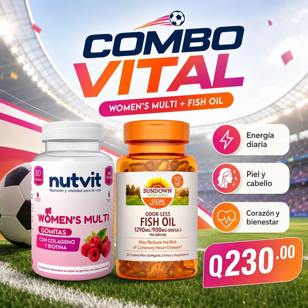 COMBO VITAL- OMEGA 3 + MULTIVITAMINICO DE MUJER