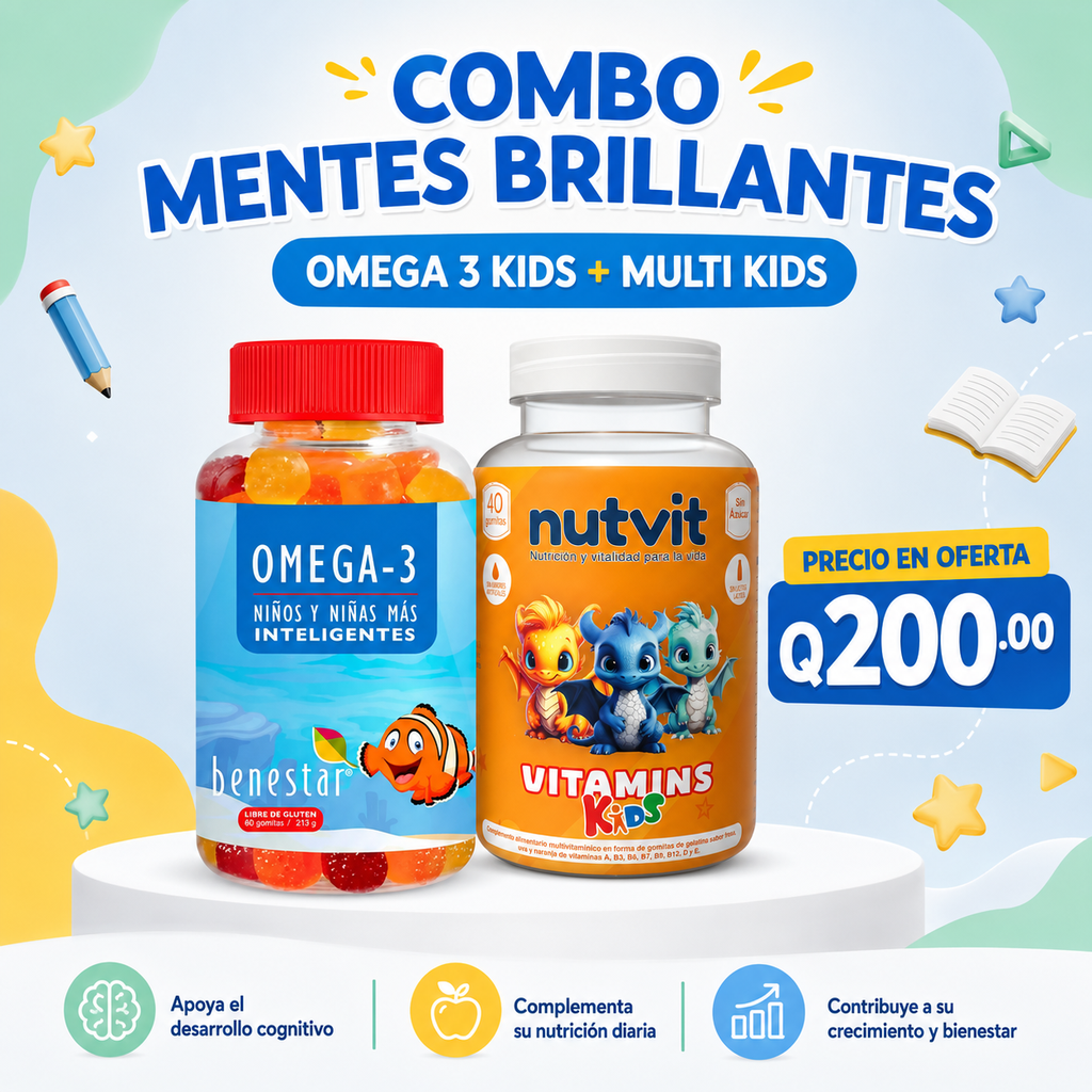 COMBO MENTES BRILLANTES --OMEGA 3 KIDS - MULTI KIDS