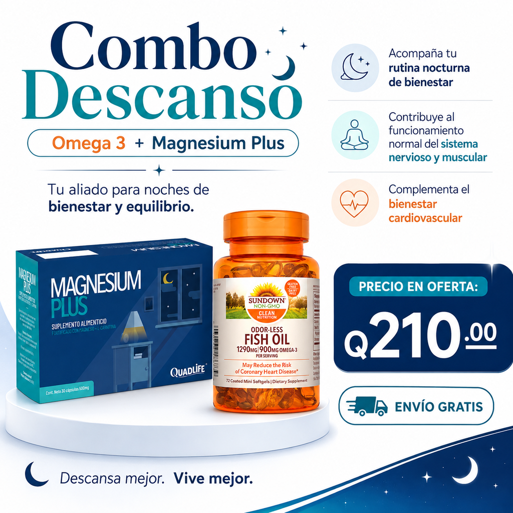 COMBO DESCANSO- OMEGA 3 + MAGNESIO PLUS