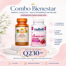 COMBO BIENESTAR- OMEGA 3 + MULTIVITAMINICO DE MUJER