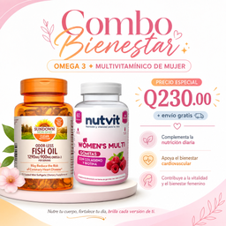 COMBO BIENESTAR- OMEGA 3 + MULTIVITAMINICO DE MUJER
